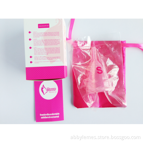 Women privacy personal reusable soft medical silicone menstrual cups